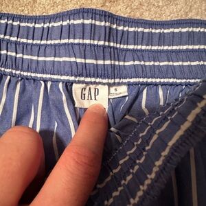 GAP Blue Striped Midi Skirt